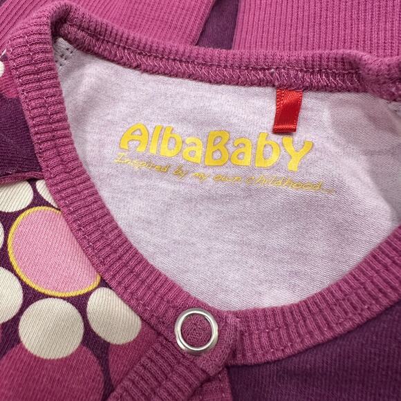 Alba of Denmark Purple Retro Floral Long Sleeve Dress - Picture 5 of 7